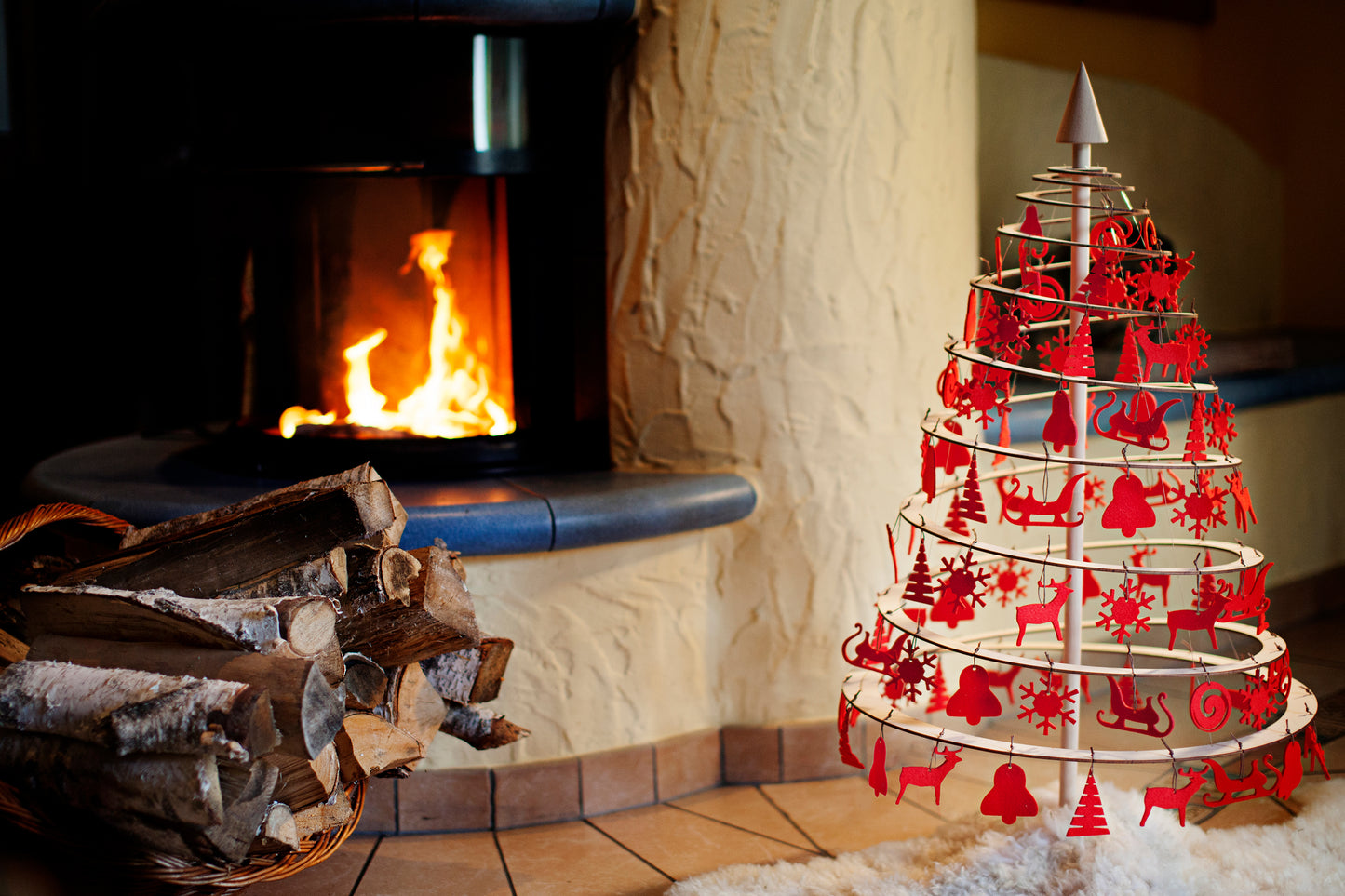 Small felt decoration set - Santa's Light Shop