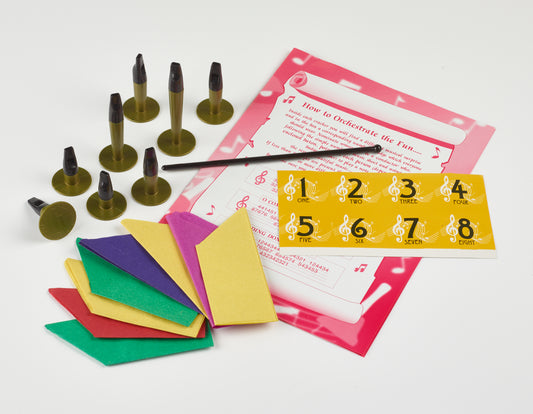 8 decorative Crackers with fun musical content for the dinner party.