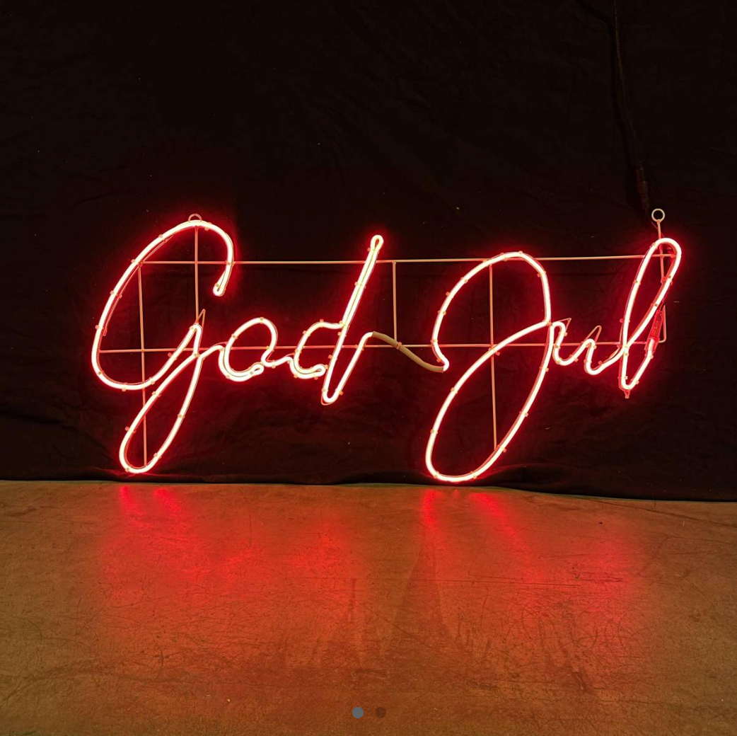 God Jul neon sign for Christmas