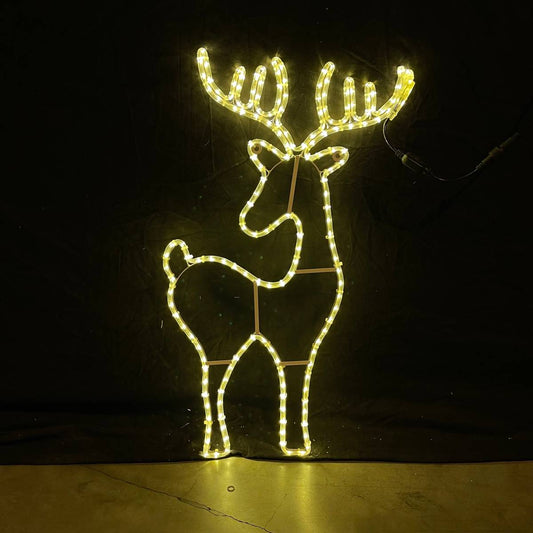 Reindeer LED Christmas light 2D design for house outside