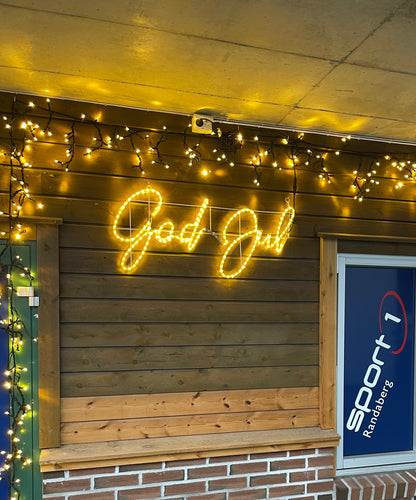 Σήμα LED God Jul - Ζεστό Λευκό 100x48 cm